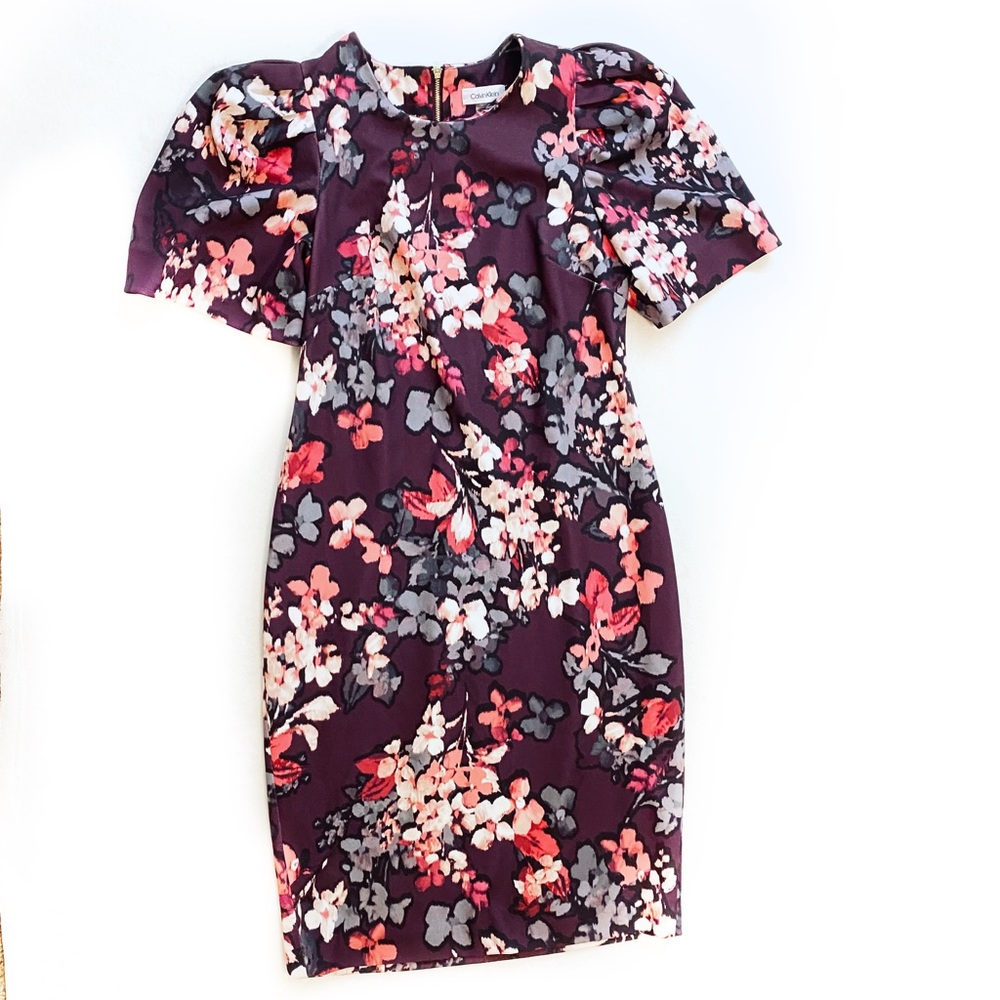 CALVIN KLEIN Puff Sleeve Dress